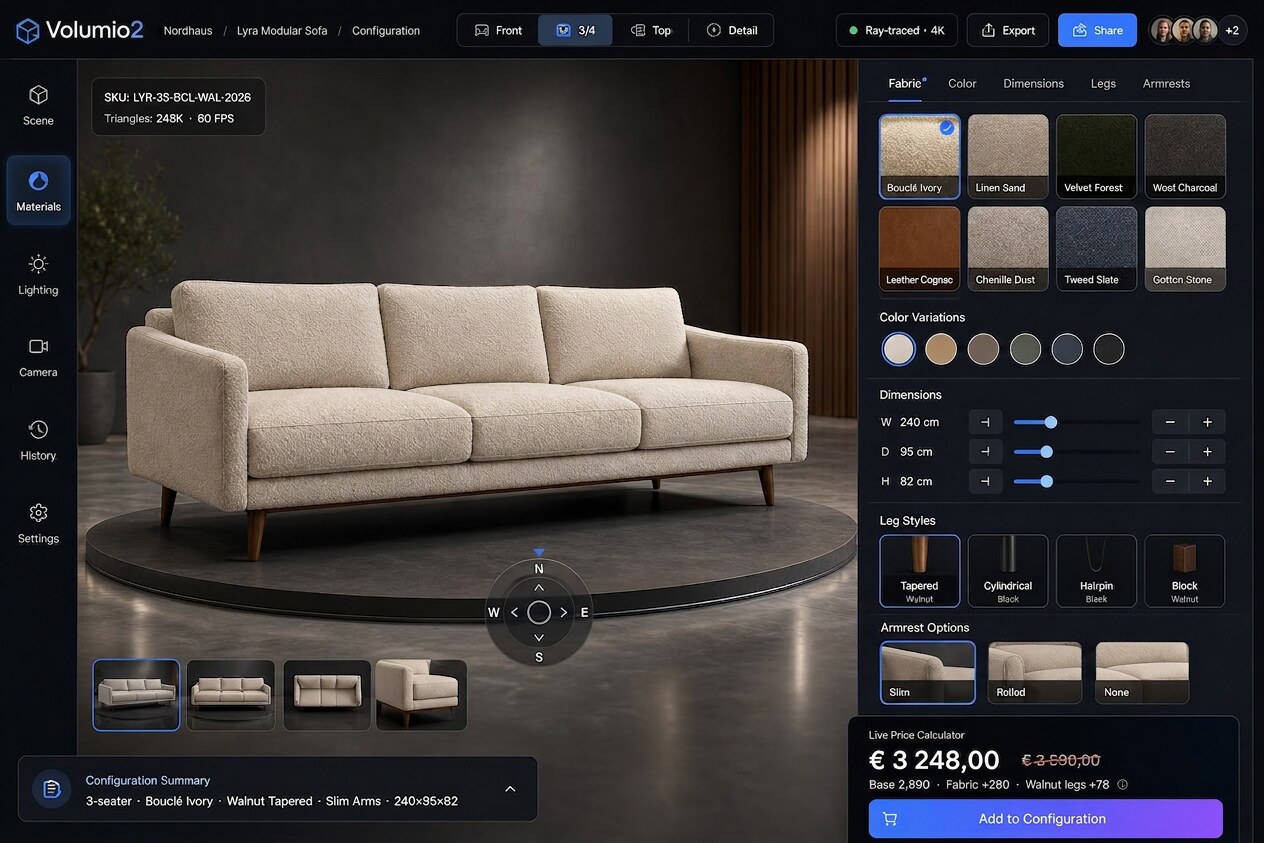 3D configurator interface